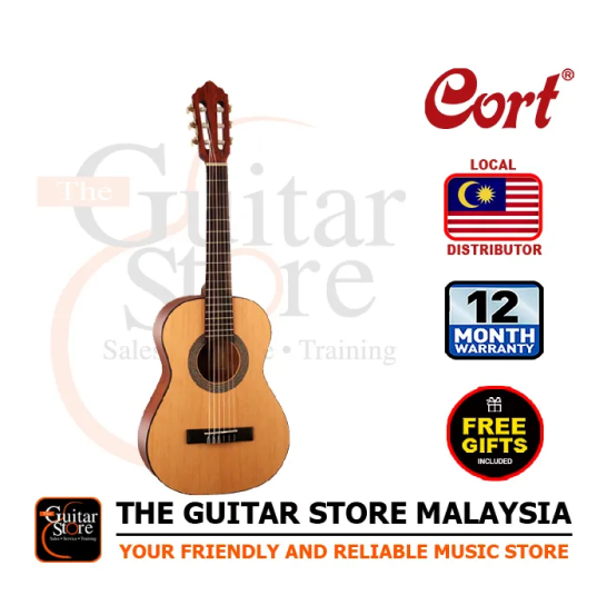 Cort AC50 Classic Series 1/2 Half-Sized Nylon Strings Acoustic Classical Guitar With Gigbag